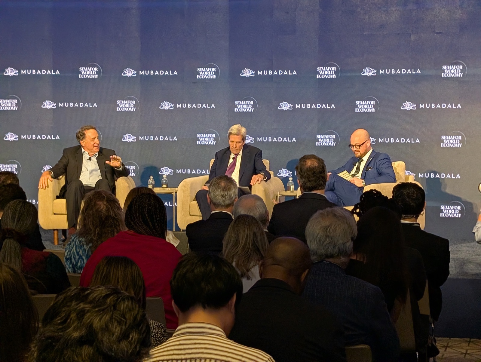 John Kerry on a panel at Semafor World Economy 2026